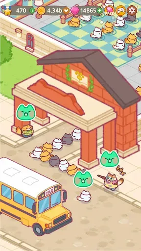 Скриншот 1 — Cat School: Idle Cute Tycoon