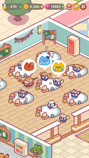 Скриншот 2 — Cat School: Idle Cute Tycoon