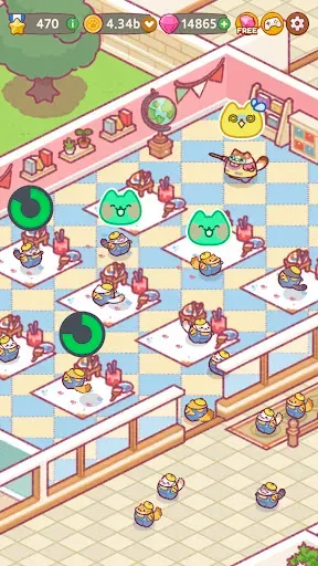 Скриншот 3 — Cat School: Idle Cute Tycoon