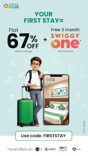Скриншот 1 — Treebo Club: Hotel Booking App