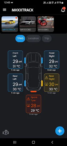 Скриншот 1 — SMART TYRE CAR & BIKE