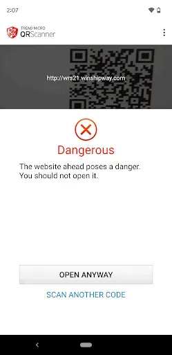 Скриншот 2 — QR-сканер — безопасный