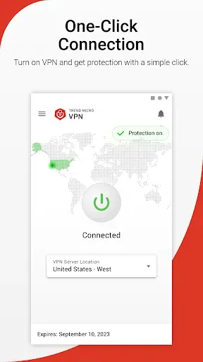 Скриншот 2 — Trend Micro VPN-Safe VPN Proxy