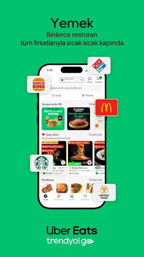 Скриншот 2 — Trendyol Go: Yemek, Market, Su
