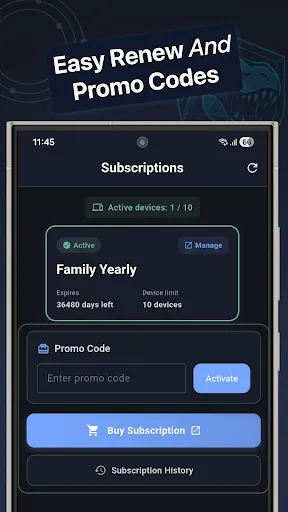 Скриншот 5 — T-Rex VPN - Secure VPN Client