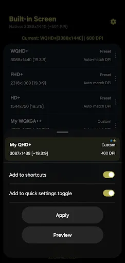 Скриншот 3 — Pixels: Resolution+DPI Changer