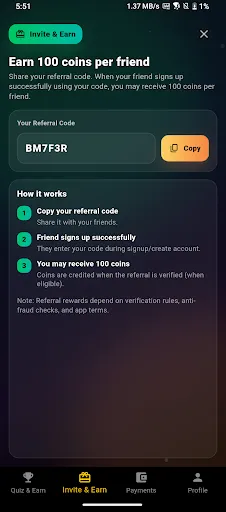 Скриншот 5 — Quiz2Earn