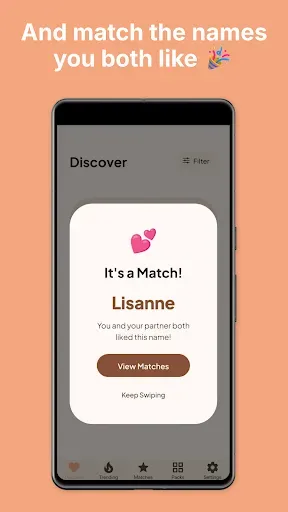 Скриншот 4 — Noma Baby Names: Swipe & Match