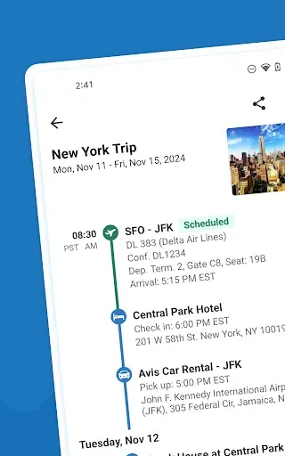 Скриншот 1 — TripIt: Travel Planner