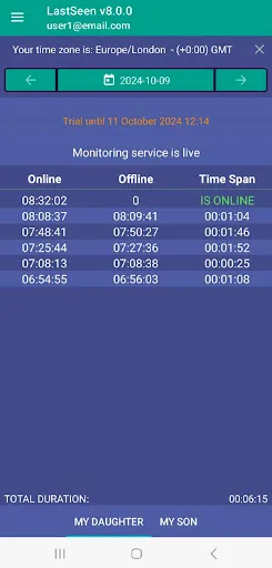 Скриншот 1 — LastSeen Online Chat Tracker
