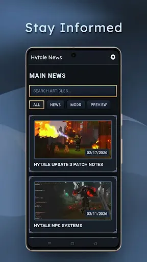 Скриншот 1 — HyNews | Hytale News & Mods