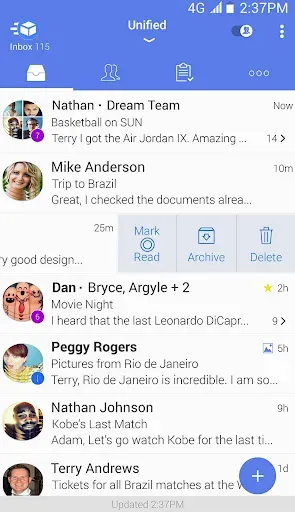 Скриншот 3 — Почта Email - TypeApp Mail