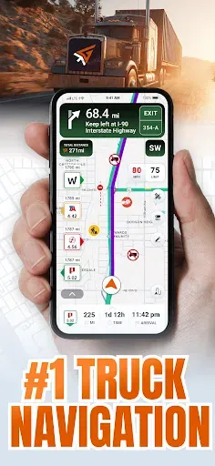 Скриншот 1 — Trucker Guide: Truck GPS Maps