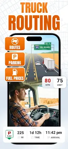 Скриншот 2 — Trucker Guide: Truck GPS Maps