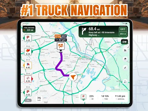 Скриншот 8 — Trucker Guide: Truck GPS Maps