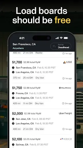 Скриншот 1 — TruckSmarter Free Load Board