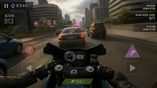 Скриншот 2 — Real Moto Rider: Traffic Race