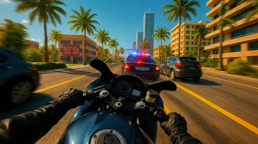 Скриншот 8 — Real Moto Rider: Traffic Race