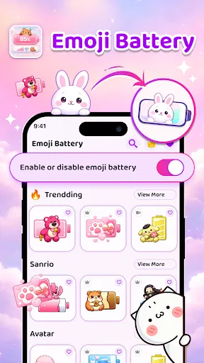 Скриншот 1 — Emoji Battery Icon Customize
