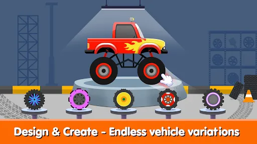 Скриншот 1 — Kids Monster Truck Games 2+