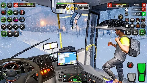Скриншот 1 — Open World Bus Driving Game 3d