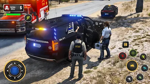 Скриншот 4 — US Police Thief Chase Game 3d