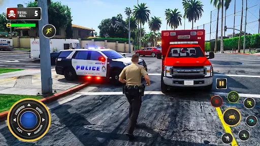 Скриншот 5 — US Police Thief Chase Game 3d