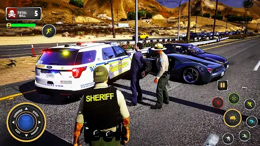 Скриншот 7 — US Police Thief Chase Game 3d