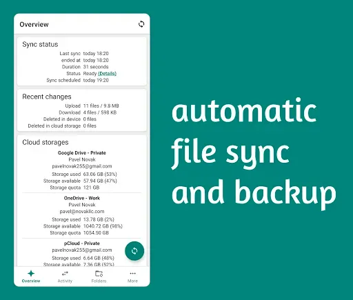 Скриншот 1 — Autosync - File Sync & Backup