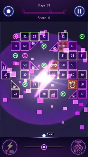 Скриншот 8 — Bricks Breaker Hit - Glow Ball