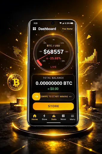 Скриншот 1 — TurboMiner-Bitcoin Miner cloud