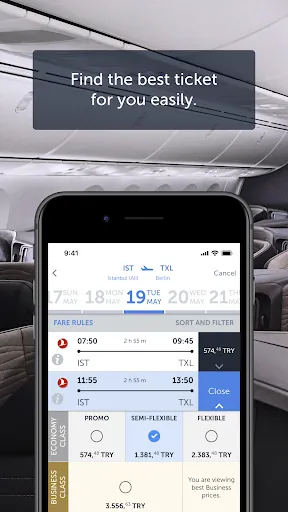 Скриншот 2 — Turkish Airlines Flight Ticket