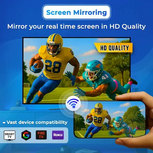 Скриншот 1 — Screen Mirroring - Cast to TV