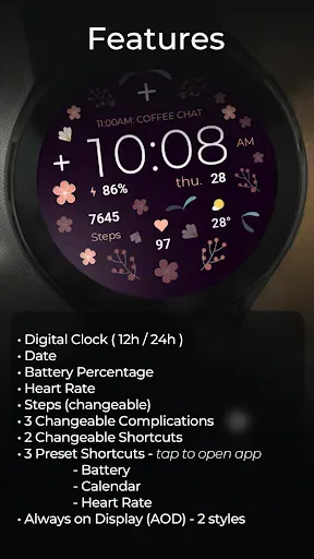 Скриншот 4 — TVV Spring Digital Watch Face