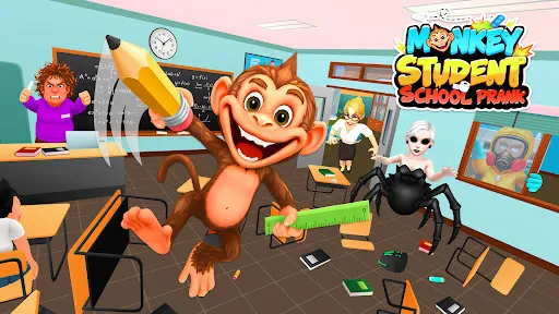 Скриншот 6 — Monkey Student: School Prank