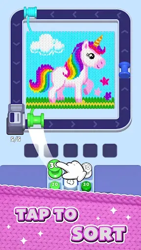 Скриншот 1 — Knitzy Flow: Color Puzzle