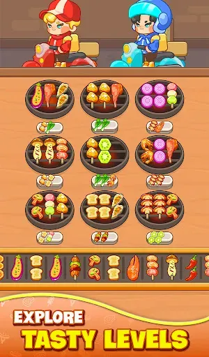 Скриншот 4 — BBQ Skewer Sort: Food Lover