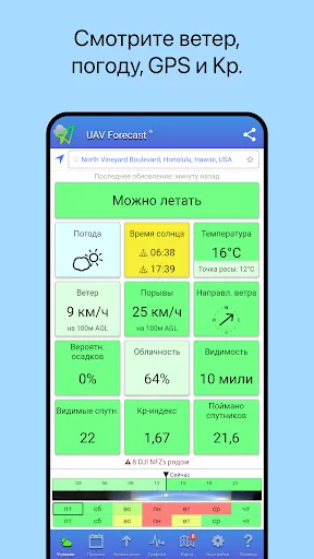 Скриншот 1 — UAV Forecast для дронов
