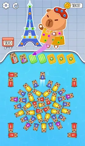 Скриншот 2 — Capybara Mania: Sorting Puzzle