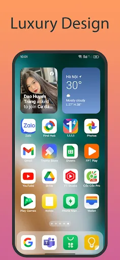 Скриншот 1 — OS 26 Launcher - Phone 16 Pro