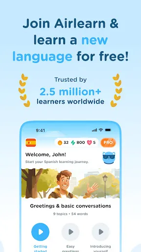 Скриншот 1 — Airlearn - 言語学習