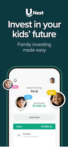 Скриншот 1 — UNest: Invest & Save for Kids