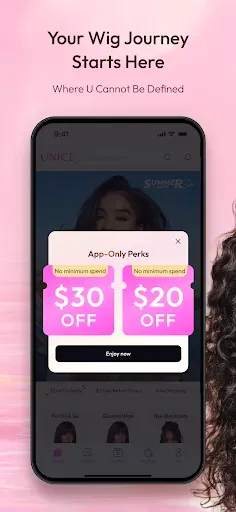 Скриншот 1 — UNice: Wigs & Hair Bundles