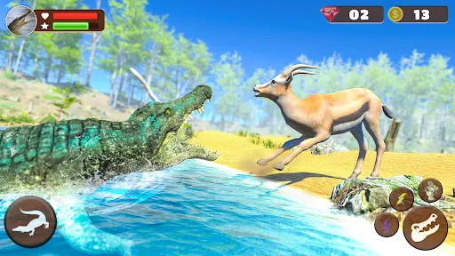 Скриншот 3 — Wild Crocodile Family Sim Game