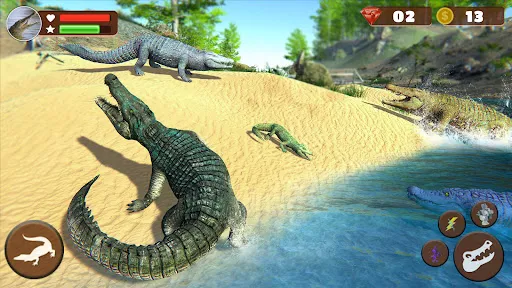 Скриншот 4 — Wild Crocodile Family Sim Game