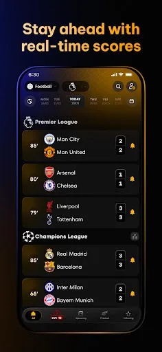 Скриншот 1 — Uniscore - Live Sports Scores