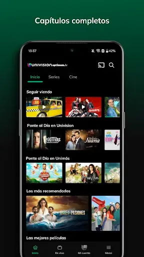 Скриншот 3 — Univision App: Stream TV Shows