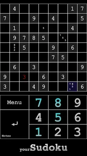 Скриншот 1 — yourSudoku - Over 10000 Sudoku