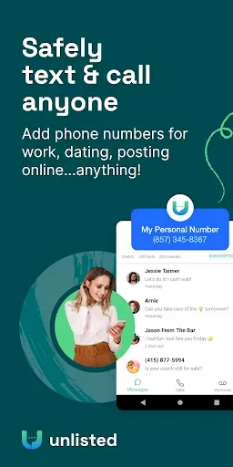 Скриншот 1 — Unlisted - Second Phone Number