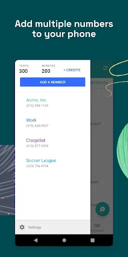 Скриншот 5 — Unlisted - Second Phone Number